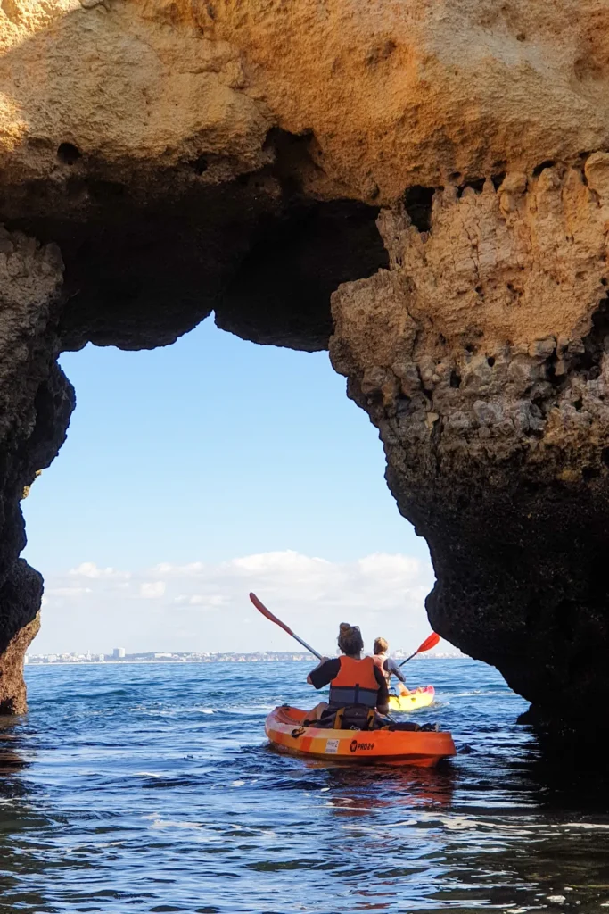 kayakken bij Ponte da Piedade in Lagos