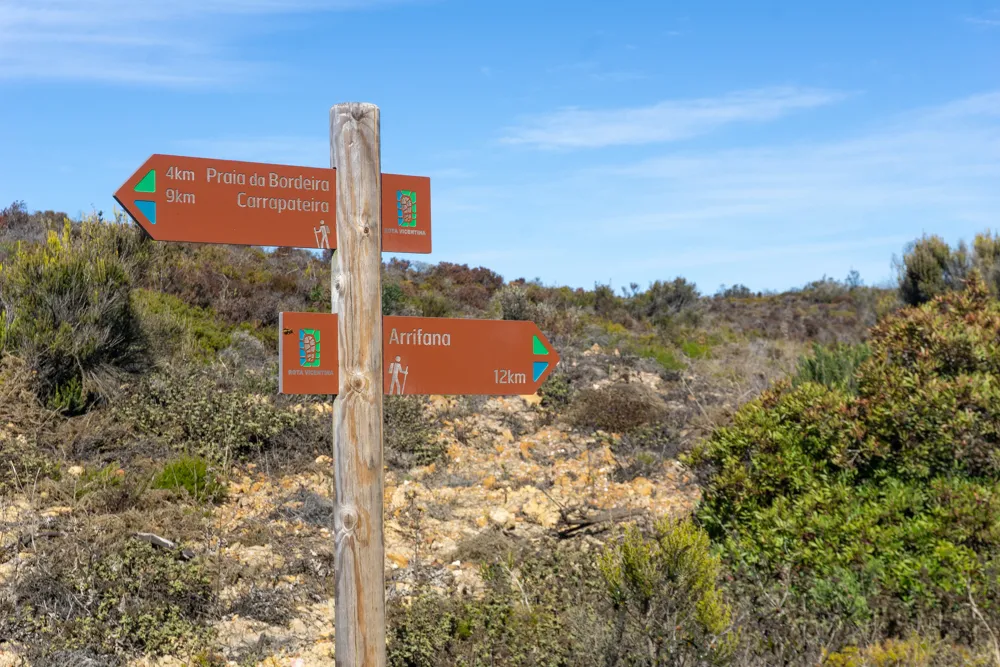 Bordjes van de Fishermens Trail