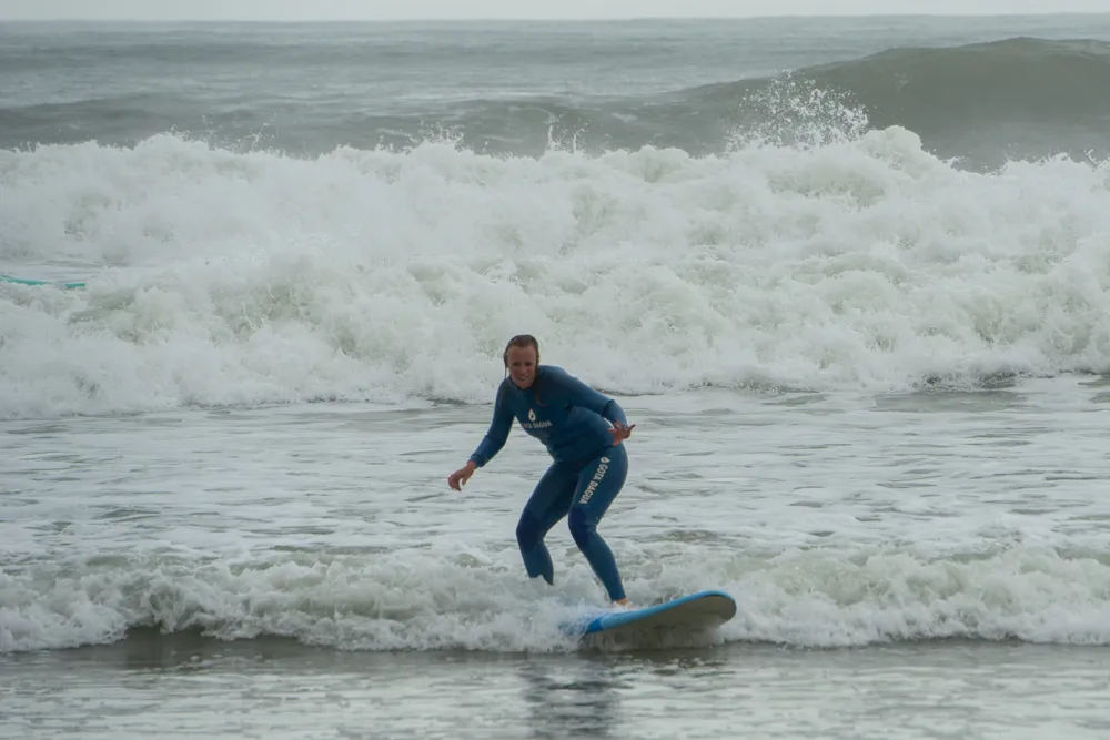 Leren surfen in Portugal